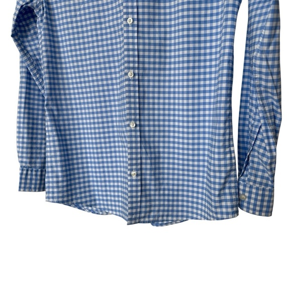 Vineyard Vines Boy’s Performance Blue Gingham Long Sleeve Button-Up Shirt 16 L - Picture 3 of 10